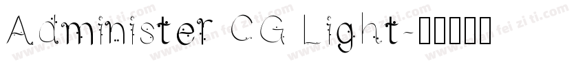 Administer CG Light字体转换